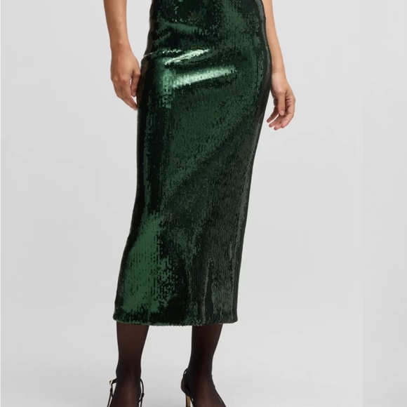 Boss Green Sequin Pencil Skirt - Picture 2 of 10